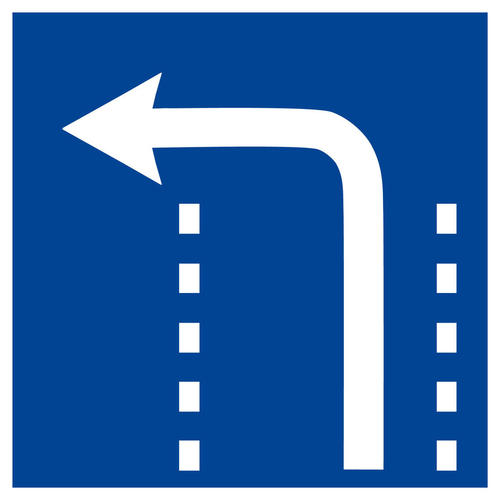交通標(biāo)志牌 虛線左轉(zhuǎn)